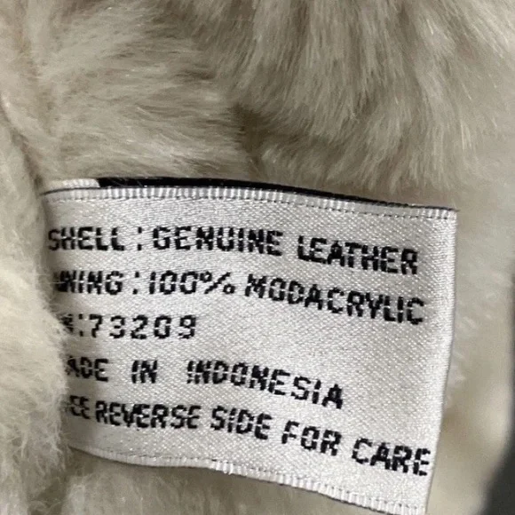 Marvin Richards Leather Hooded Jacket Coat Warm Faux Fur Lining Size M - Picture 9 of 9